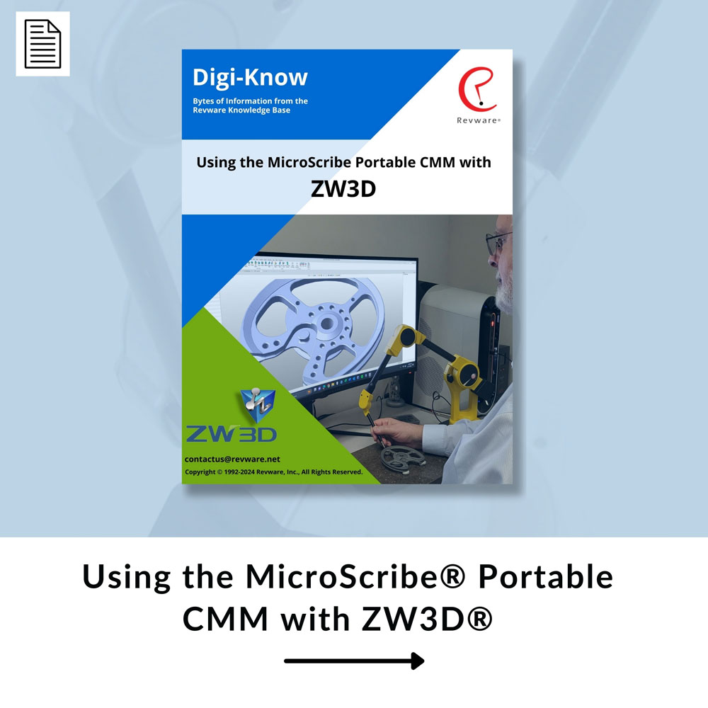 A man using a MicroScribe digitizer to capture the shape of a bow cam into ZW3D.